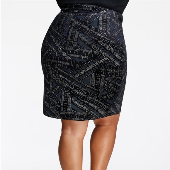 ❌SOLD❌ASHLEY STEWART VELVET GLITTER SKIRT - Picture 3 of 4